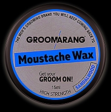Парфумерія, косметика Віск для вусів і бороди "Сандал" - Groomarang Moustache & Beard Wax Extra Strong Sandalwood