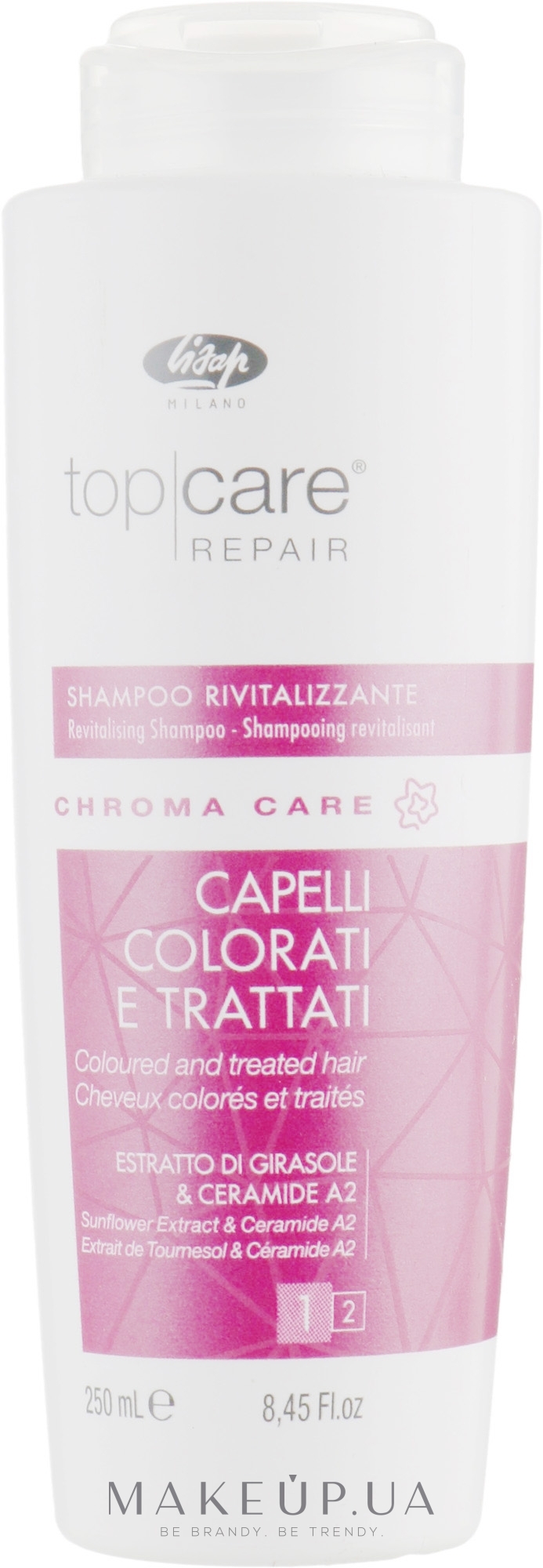 Оживляющий шампунь - Lisap Top Care Repair Chroma Care Revitalising Shampoo  — фото 250ml