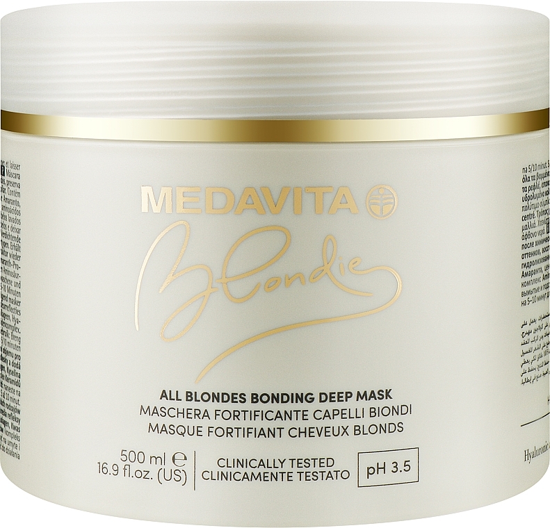 Глубоко укрепляющая маска для всех оттенков блонда - Medavita Blondie All Blondes Bonding Deep Mask — фото N4
