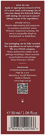 Олія для бороди та вусів - Hagi Men Whiskey Barber Oil — фото N4