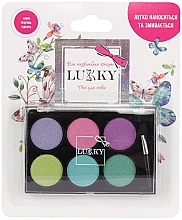 Пудровые тени для век, 6 цветов - lukky Powder Eyeshadow Palete — фото N1