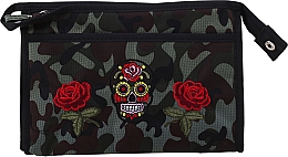 Косметичка "Camouflage", 95917, троянди й череп - Top Choice — фото N1