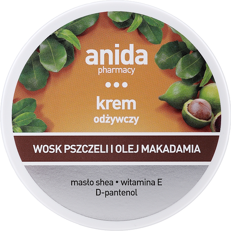 Живильний крем з бджолиним воском та олією макадамії - Anida Pharmacy Nourishing Cream — фото N1