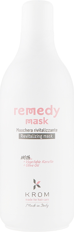 Відновлювальна маска з рослинним кератином і олією оливи - Krom Remedy Mask — фото N3