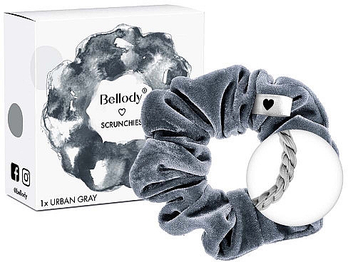 Резинка для волосся, urban grey, 1 шт. - Bellody Original Scrunchie — фото N2