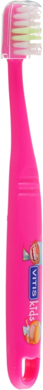 Дитяча зубна щітка, м'яка, рожева - Dentaid Vitis Kids — фото N2