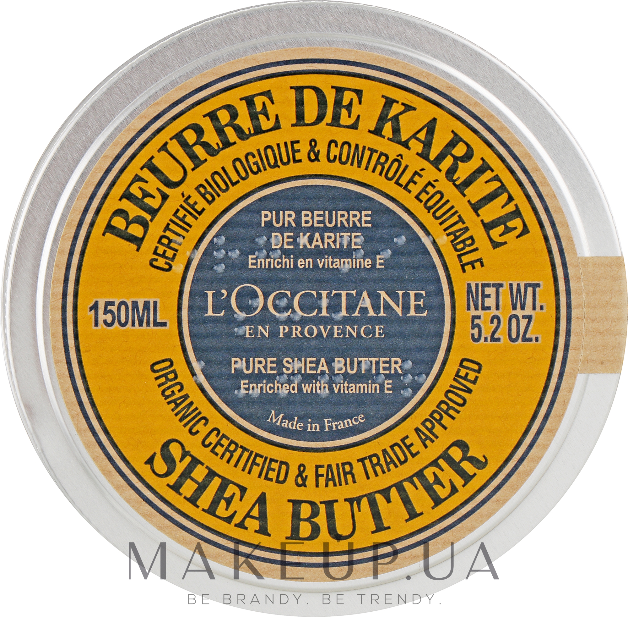 Крем для тела - L'occitane Organic Pure Shea Butter — фото 150ml