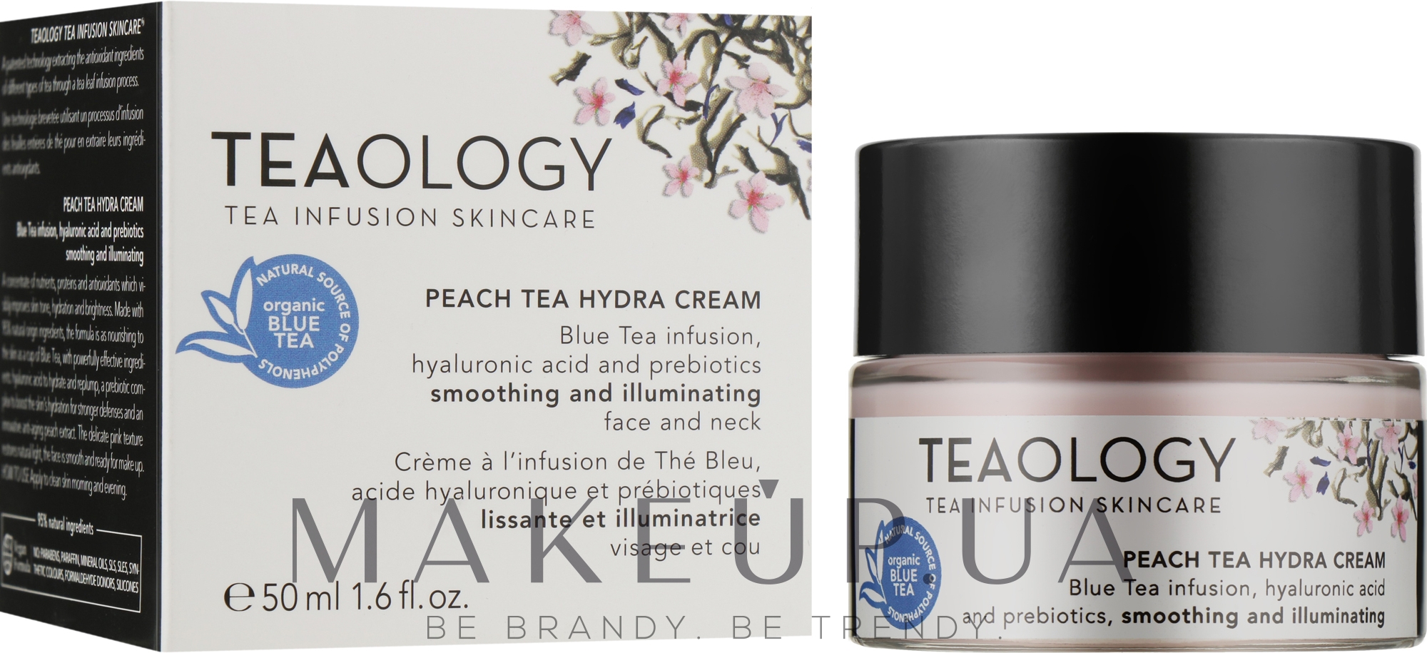 Увлажняющий крем для лица с персиковым чаем - Teaology Blue Tea Peach Tea Hydra Cream — фото 50ml