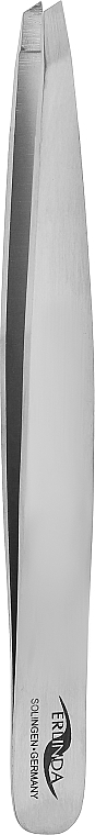 Професійний пінцет скошений, 10 см, сріблястий - Erlinda Solingen Germany — фото N1