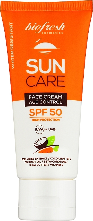 Сонцезахисний крем для обличчя SPF50 - BioFresh Sun Face Cream SPF50 Age Control — фото N1