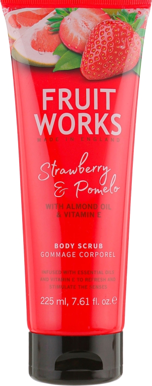 Скраб для тіла "Полуниця і помело" - Grace Cole Fruit Works Body Scrub Strawberry & Pomelo — фото N1