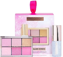 Парфумерія, косметика Набір, 2 продукти - Makeup Revolution Mini Soft Glam Heroes Gift Set
