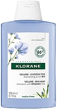 Шампунь для объема с экстрактом органического льна - Klorane Volume -Fine Hair with Organic Flax — фото N1
