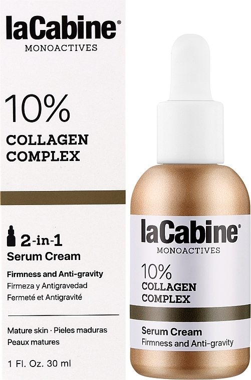 Крем-сыворотка для увлажнения и упругости зрелой кожи - La Cabine 10% Collagen Complex 2 in 1 Serum Cream — фото N2