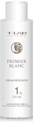 Крем-проявитель 1% - T-LAB Professional Premier Blanc Cream Developer 1% — фото 150ml