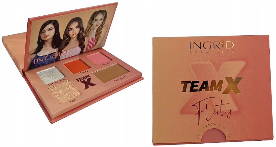 Палетка тіней для повік - Ingrid Cosmetics Team X Flirty Eyeshadow Palette — фото N2