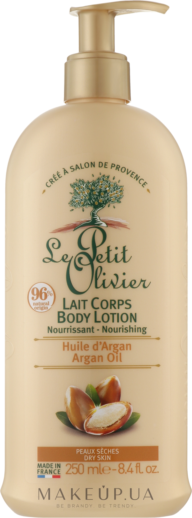 Лосьйон з аргановою олією для тіла - Le Petit Olivier Organic Care With Argan Oil Lotion — фото 250ml