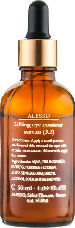 Лифтинговая золотая сыворотка для контура глаз - Alesso Professionnel Eye Contour Serum — фото N4