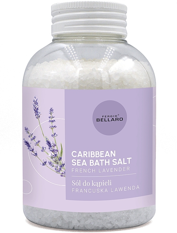 Соль для ванны "Французская лаванда" - Fergio Bellaro Caribbean Sea Bath Salt French Lavender — фото N1