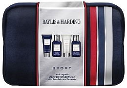 Парфумерія, косметика Набір - Baylis & Harding Citrus Lime & Mint Wash Bag Gift Set (b/wash/100ml + sh/gel/50ml + a/s/balm/50ml + f/wash/100ml + bag)