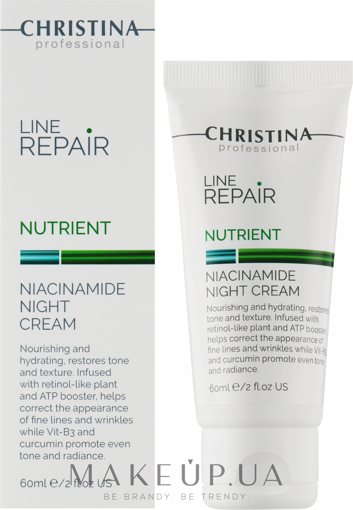Нічний крем для обличчя з ніацинамідом - Christina Line Repair Nutrient Niacinamide Night Cream — фото 60ml