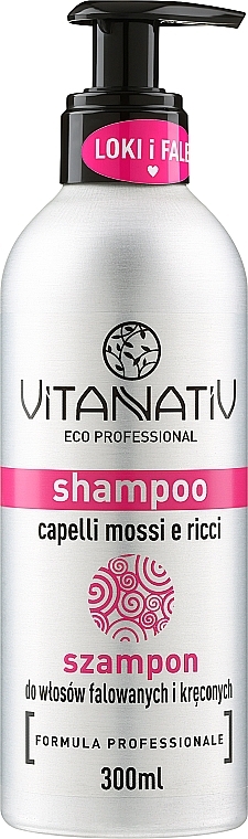 Шампунь для хвилястого та виткого волосся - Vitanativ Shampoo Wavy and Curly Hair — фото N1