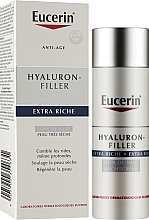 Ночной крем для очень сухой кожи лица - Eucerin Hyaluron-Filler Extra Riche Night Cream — фото N2