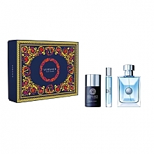 Духи, Парфюмерия, косметика УЦЕНКА Versace Pour Homme - Набор (edt/100ml + edt/mini/10ml + deo/75ml) *