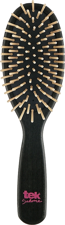 Овальна велика щітка для волосся, чорна - Tek Salone — фото N1