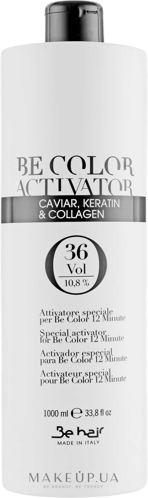 Окисник 10,8% - Be Hair Be Color Activator with Caviar Keratin and Collagen — фото 1000ml