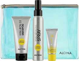Набір для волосся - Alcina Hyaluron Set Limited Edition (shm/100ml + cond/20ml + h/spr/100ml + bag) — фото N1