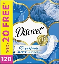 Ежедневные гигиенические прокладки, 120 шт. - Discreet Multiform 0% Perfume — фото N2