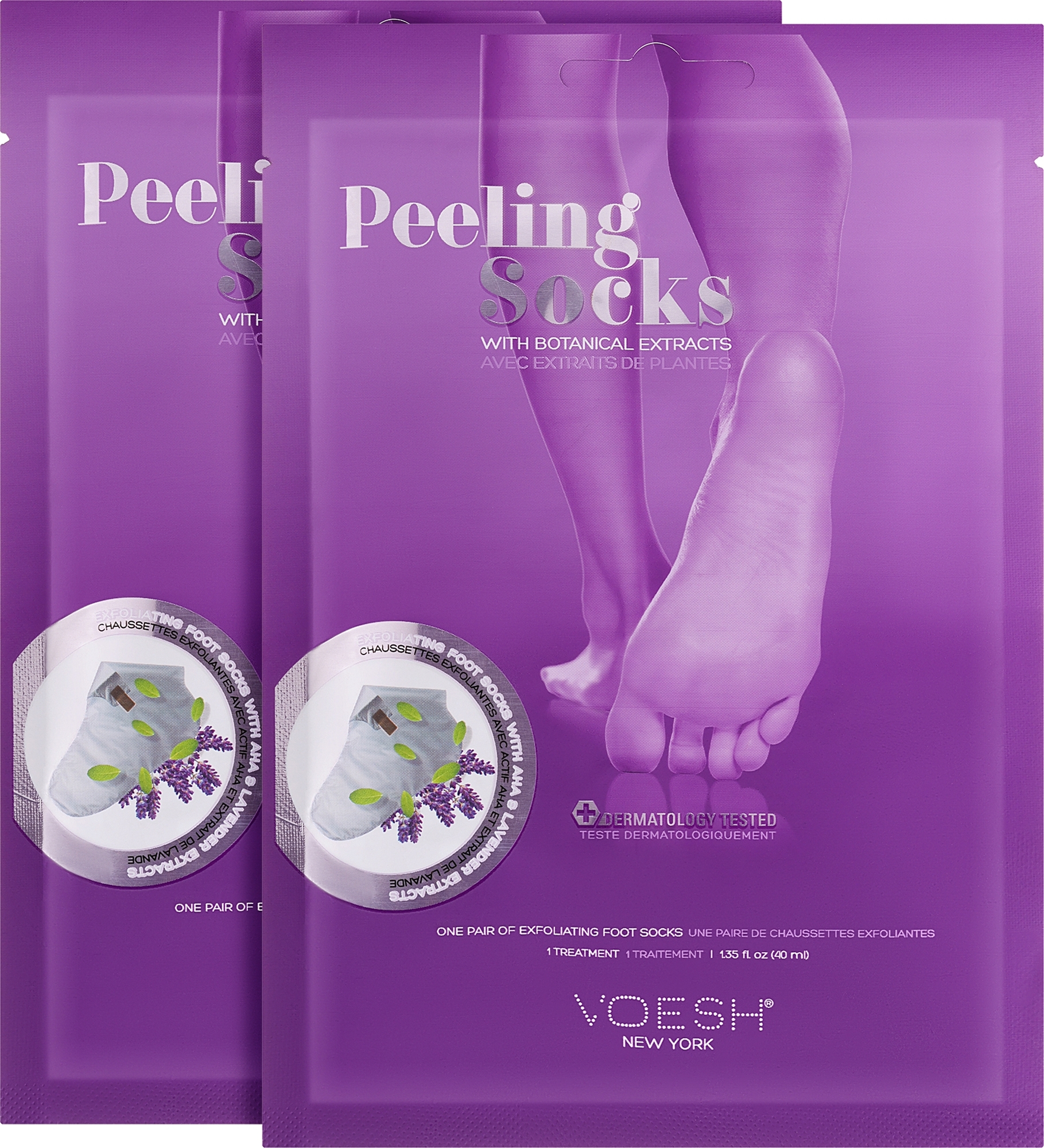 Носки для ног с эффектом пилинга - Voesh Peeling Socks Duo — фото 2x40ml