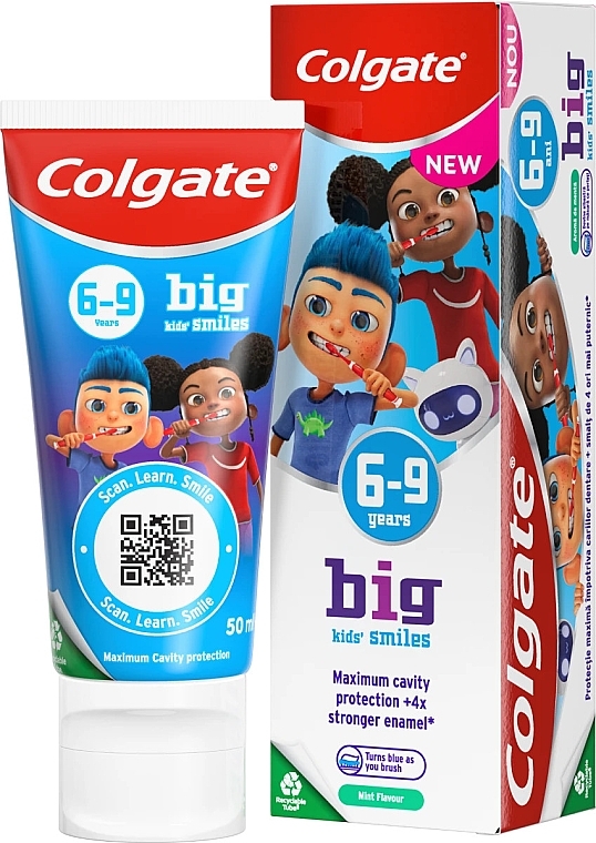 Зубная паста для детей от 6 до 9 лет "Нежная мята" - Colgate Big Kids Smiles — фото N1
