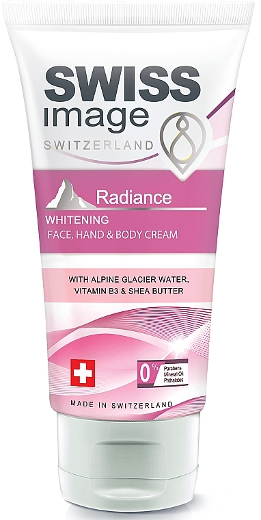 Відбілювальний крем для обличчя, рук і тіла - Swiss Image Body Care Radiance Whitening Face, Hand & Body Cream — фото N1