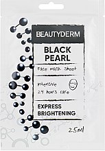 Духи, Парфюмерия, косметика Тканевая маска для лица, интенсивная "Черный жемчуг" - Beauty Derm Black Pearl Face Mask Sheet