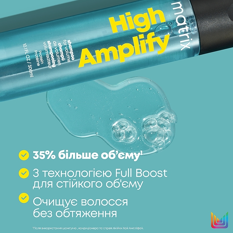 Набор для придания объема тонким волосам - Matrix High Amplify (shmp/300ml + h/cond/300ml) — фото N4