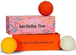 Набір - I Love... Special Moments Birthday Fun Fizzers (bath/fizzer/3x150g) — фото N1