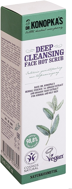 Скраб для глибокого очищення шкіри обличчя - Dr. Konopka's Face Hot Deep Cleansing Scrub — фото N2