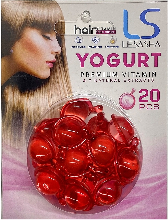 Тайські капсули для волосся з йогуртом - Lesasha Hair Serum Vitamin Yogurt — фото N3