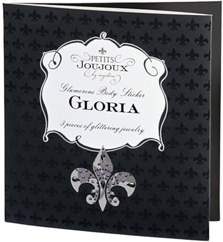Набір прикрас із кристалів для грудей і лобка, сріблястий - Petits Joujoux Gloria Set — фото N3