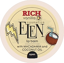 Бальзам для губ - Elen Cosmetics Rich Vanilla Lip Balm — фото N1