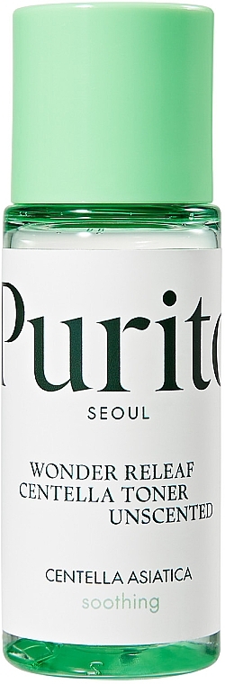 Набор миниатюр с центеллой - Purito Seoul Wonder Releaf Centella Mini Kit Unscented (toner/30ml + serum/15ml + cream/15ml) — фото N2