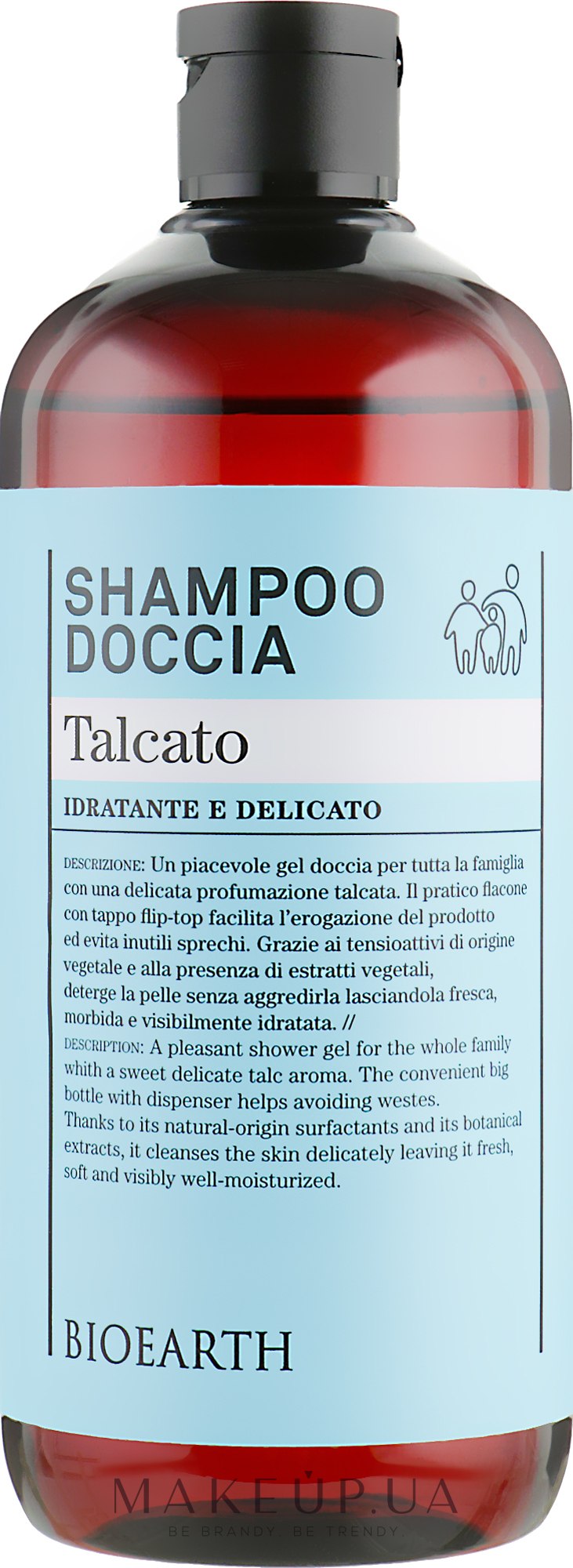 Шампунь-гель для душу - Bioearth Shampoo-Doccia Talcato 3in1 — фото 500ml