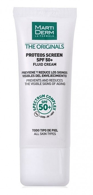 Сонцезахисний крем-флюїд для обличчя - Martiderm The Originals Proteos Screen SPF 50+ Fluid Cream — фото N1