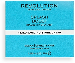Увлажняющий крем для лица с гиалуроновой кислотой - Revolution Skincare Splash Boost with Hyaluronic Acid — фото N2