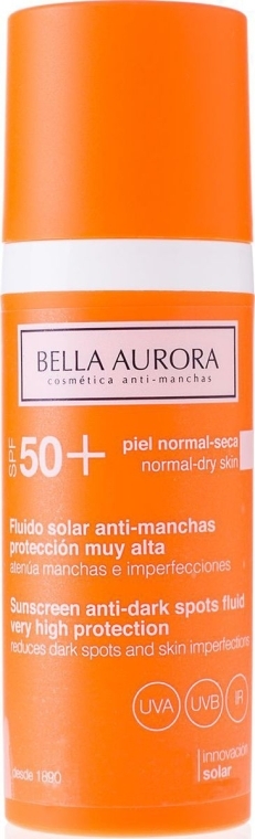 Солнцезащитный флюид для лица - Bella Aurora Anti-Manchas Treatment SPF50+ — фото N1