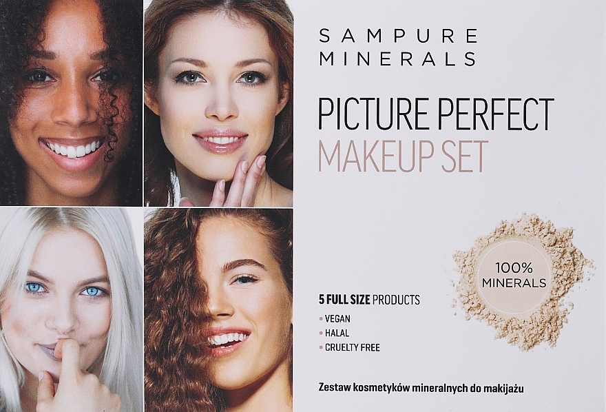 Набір, 5 продуктів - Sampure Minerals Picture Perfect Makeup Set Fair — фото N1
