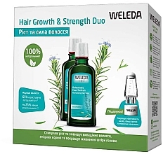 Духи, Парфюмерия, косметика Набор "Рост и сила волос" - Weleda Hair Growth & Strength Duo (h/tonic/2x100ml + acc)