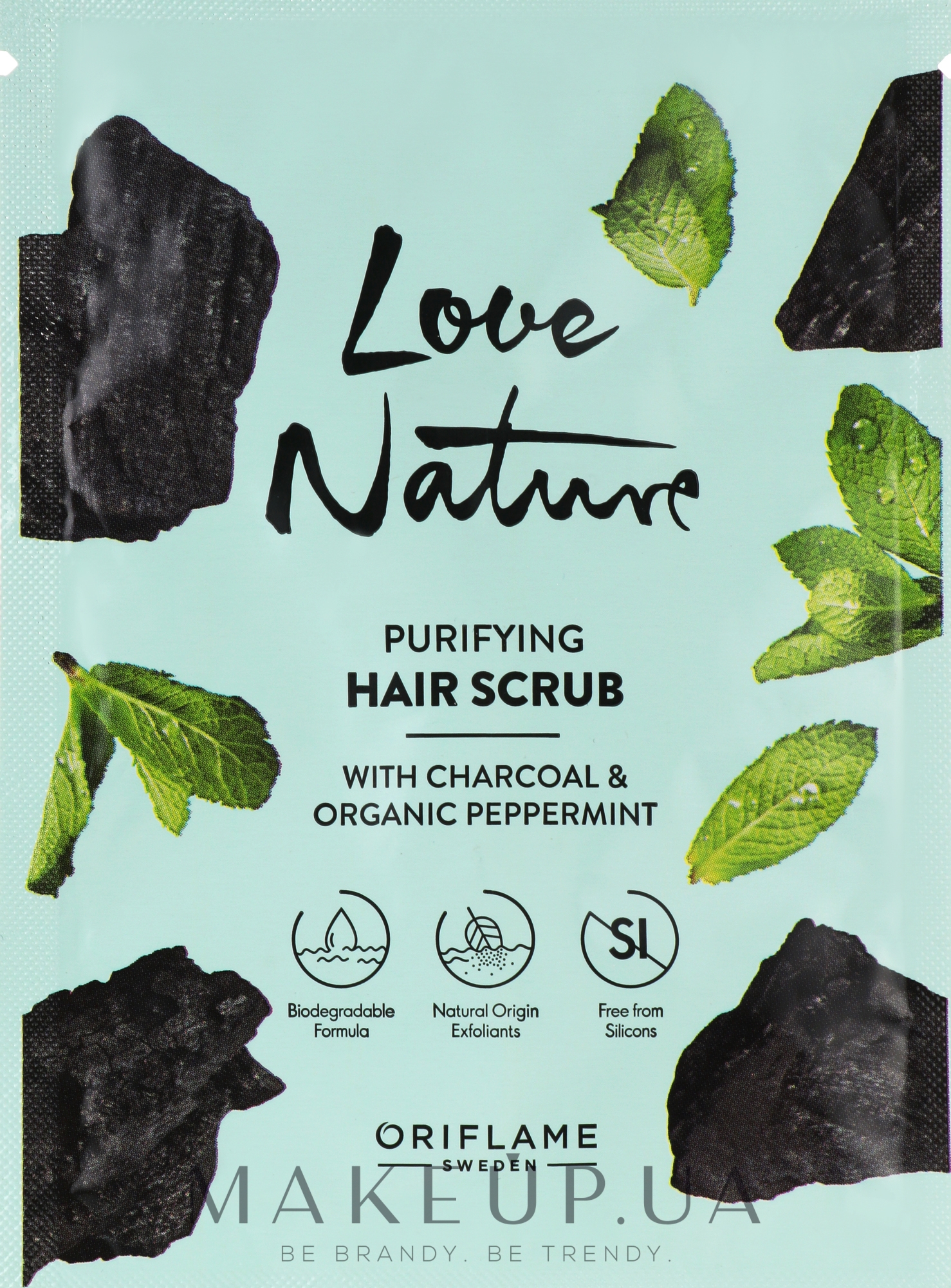 Скраб-шампунь для волосся з вугіллям і органічною м'ятою - Oriflame Love Nature — фото 20ml